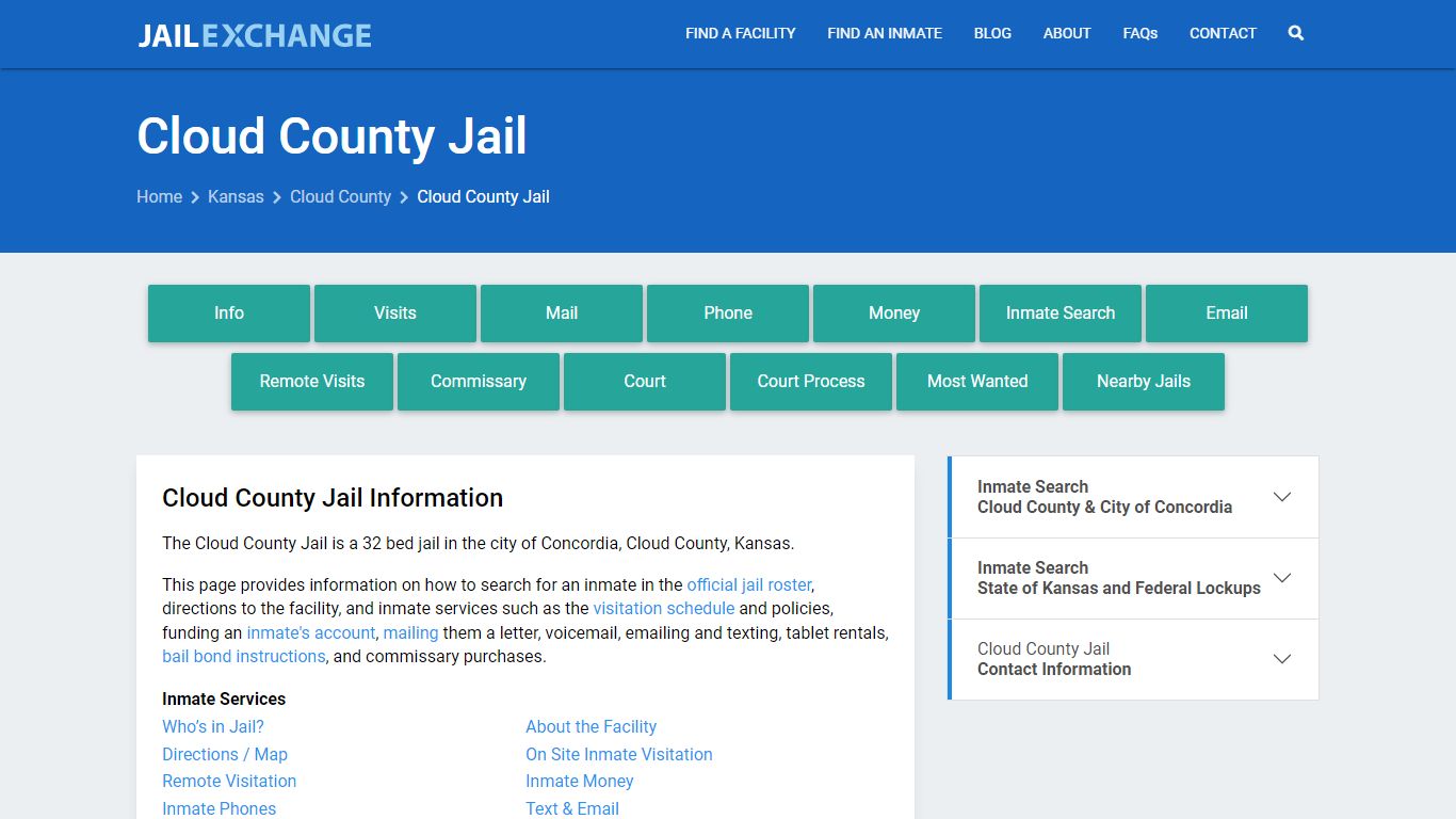 Cloud County Jail, KS Inmate Search, Information
